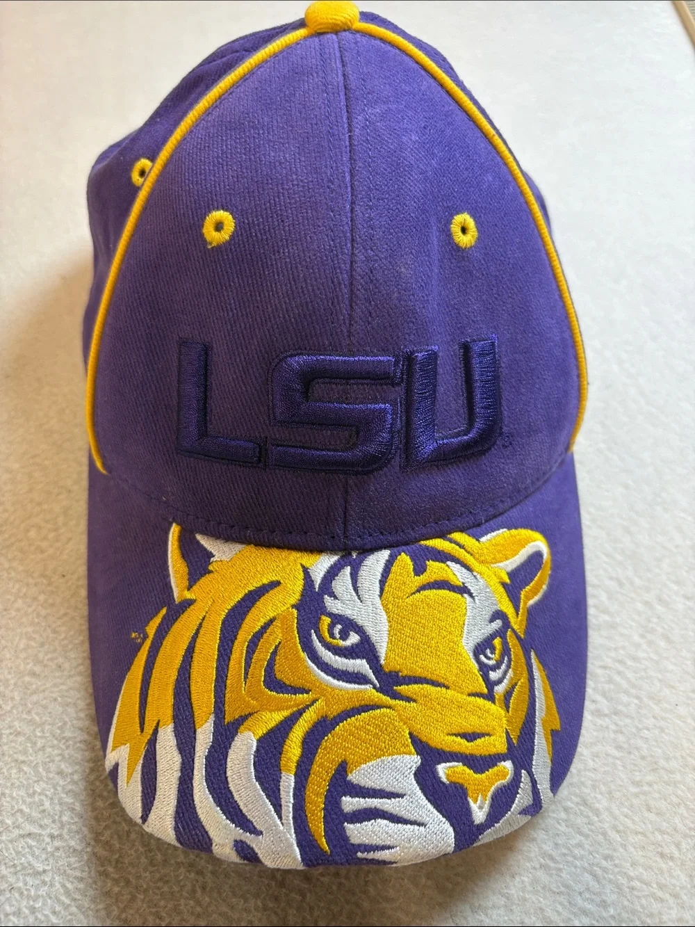 LSU Purple & Gold Tiger Logo Baseball Cap